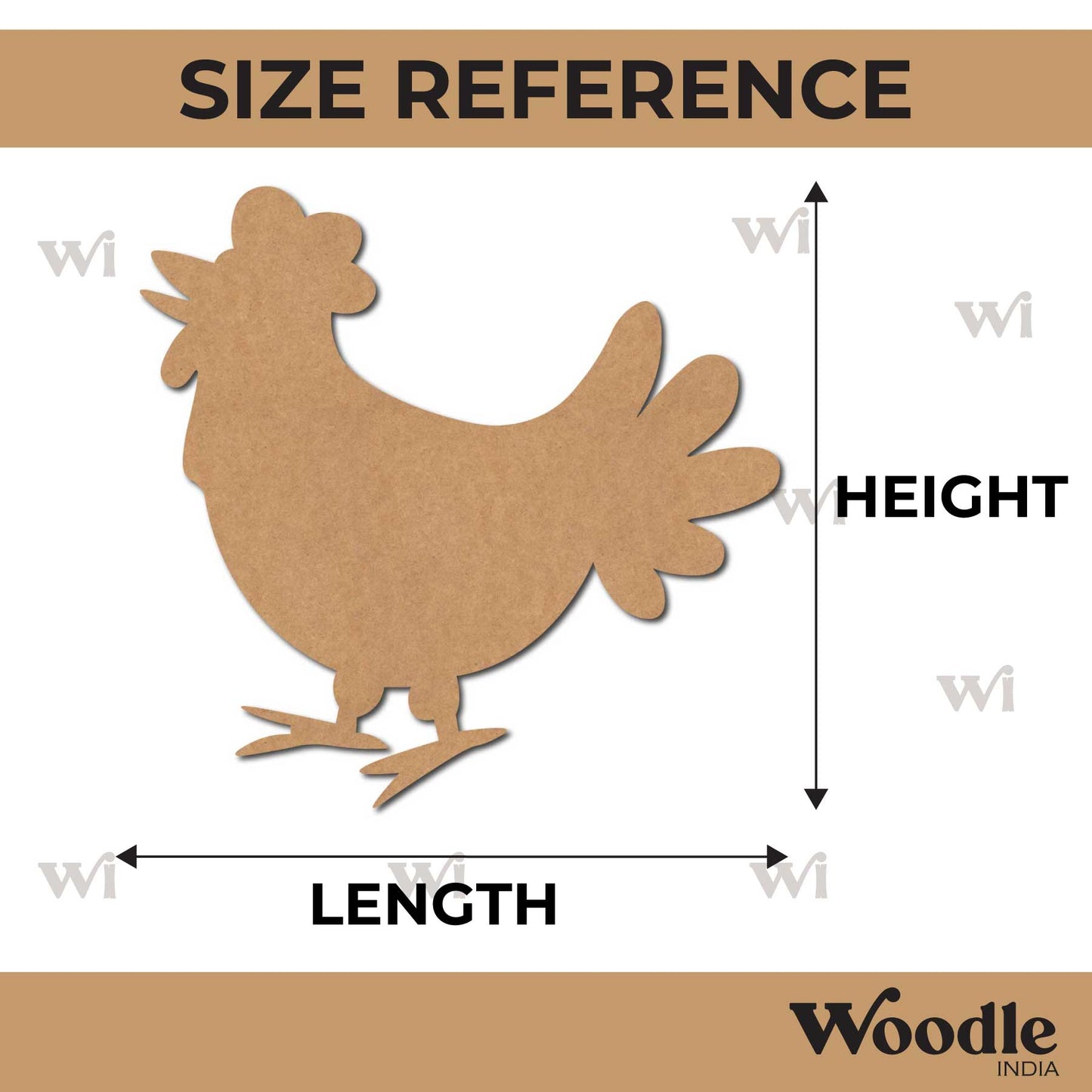 Hen Cutout MDF Design 2