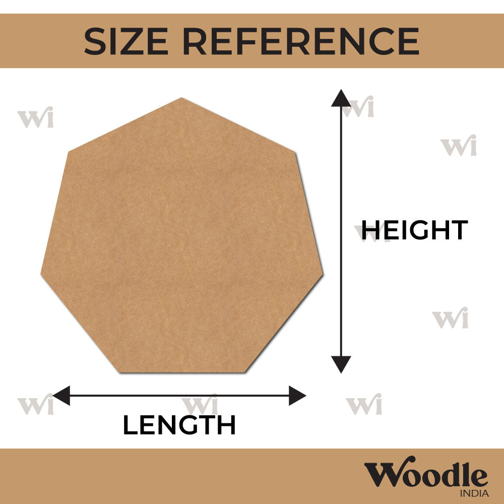 Heptagon Cutout MDF Design Size
