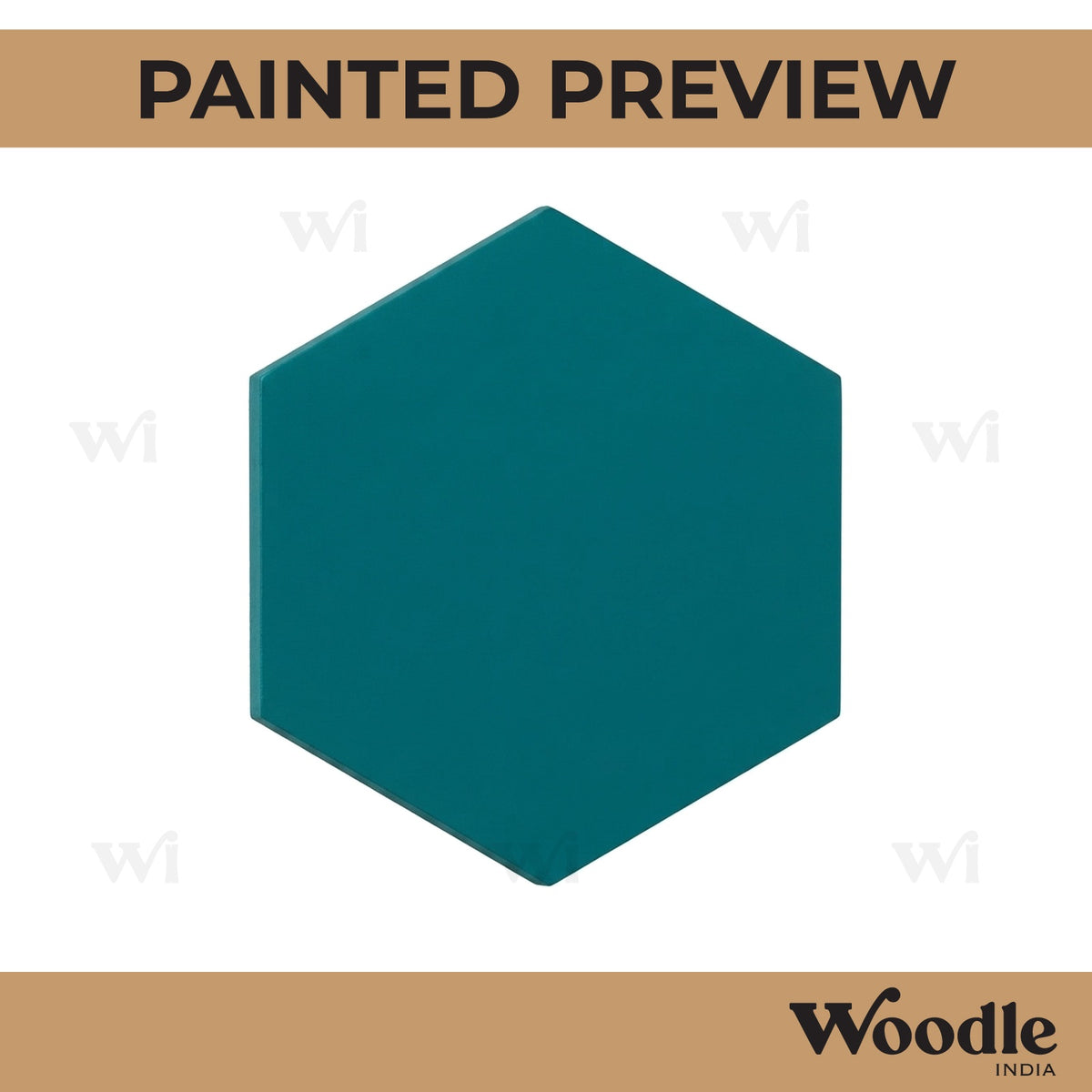 Hexagon Base Cutout MDF Design 1