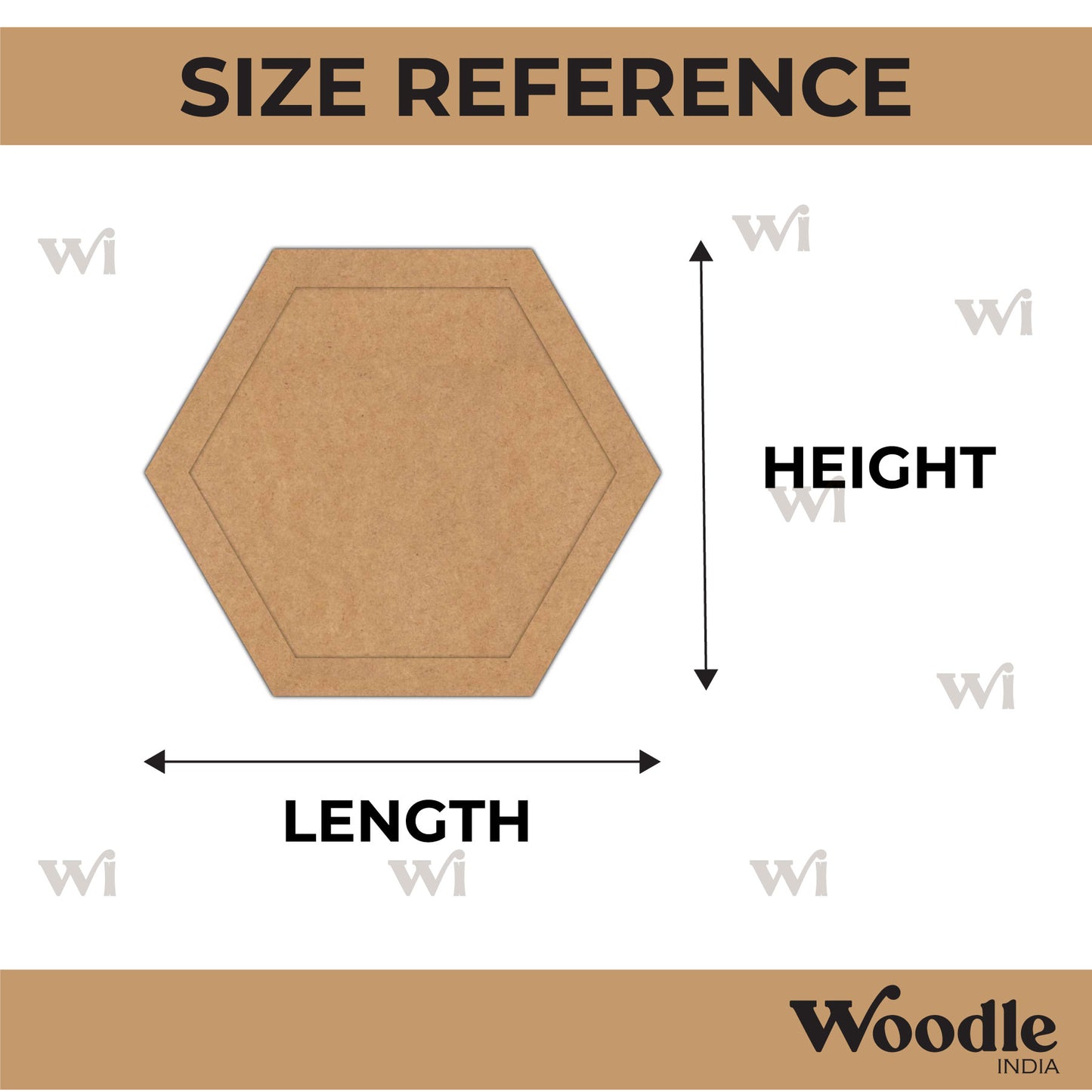 Hexagon Frame MDF Design 1