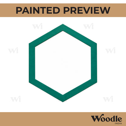 Hexagon Ring Cutout MDF Design 1