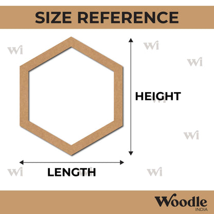 Hexagon Ring Cutout MDF Design 1