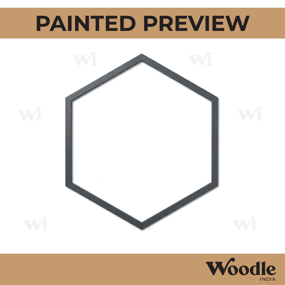 Hexagon Ring Cutout MDF Design 2