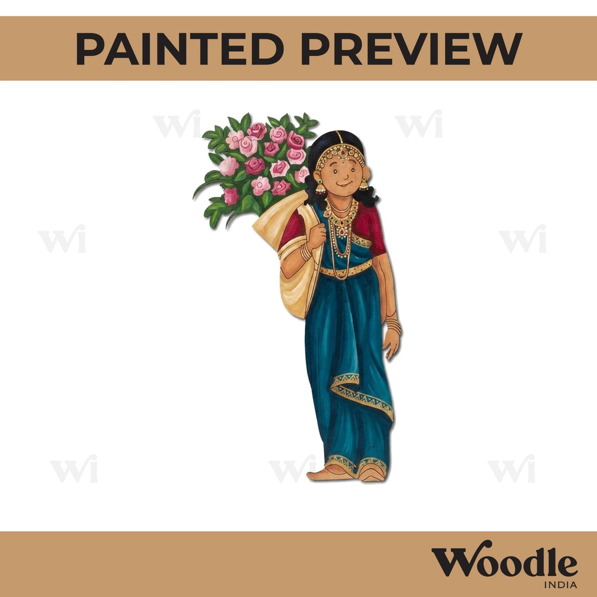 Himachal Pradesh Woman Pre Marked MDF Design 1