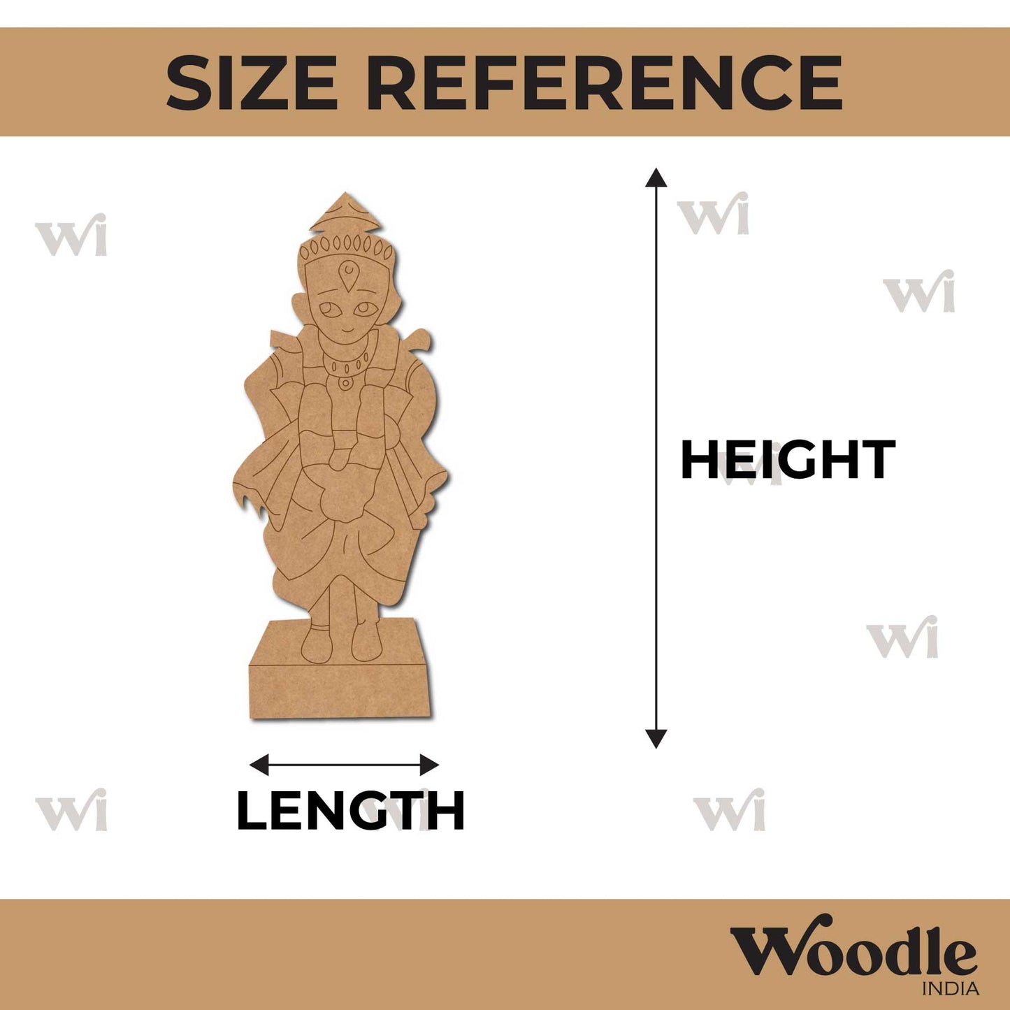 Hindu God Panduranga Vittala Pre Marked MDF Design 3