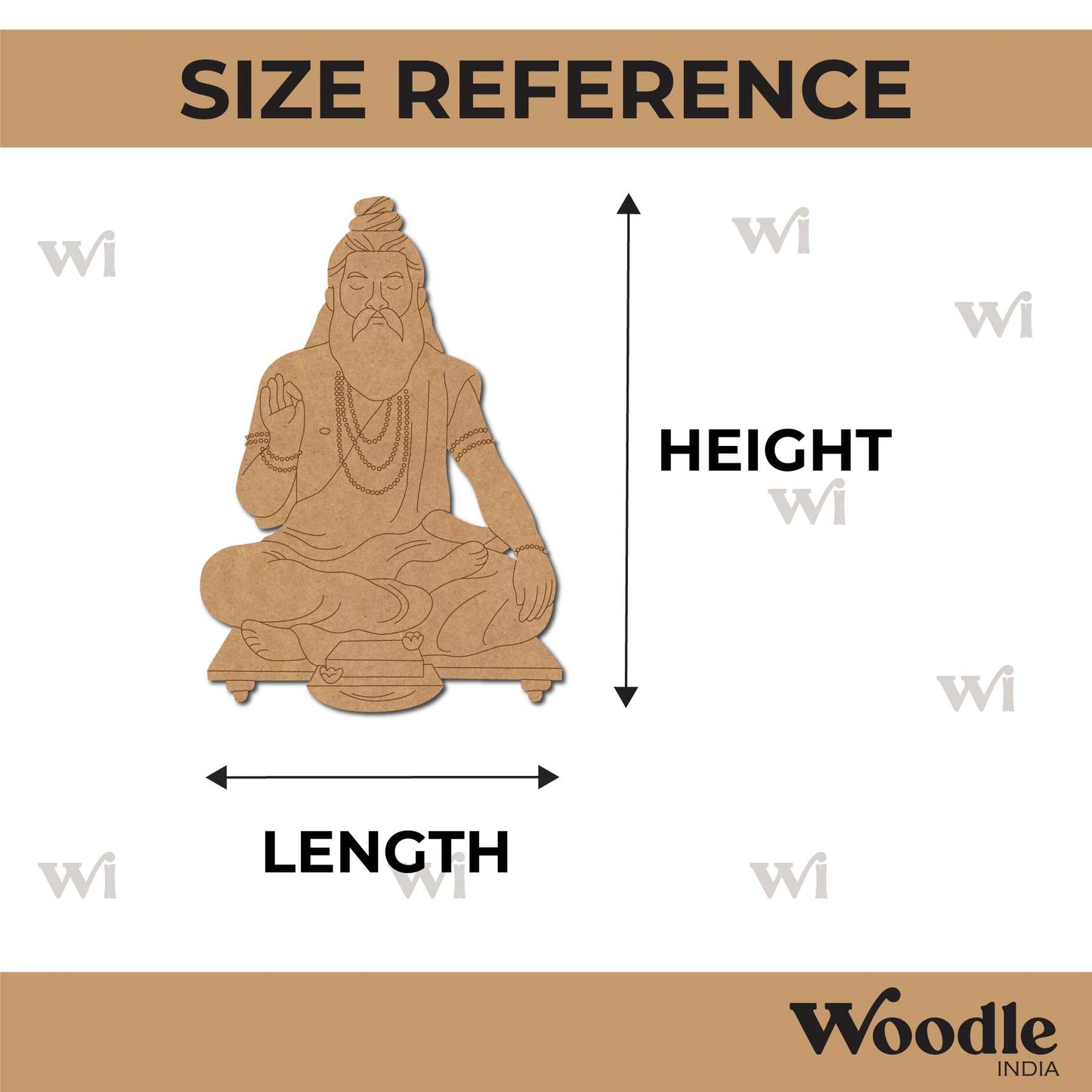 Hindu Saint Ved Vyasa Pre Marked MDF Design 2