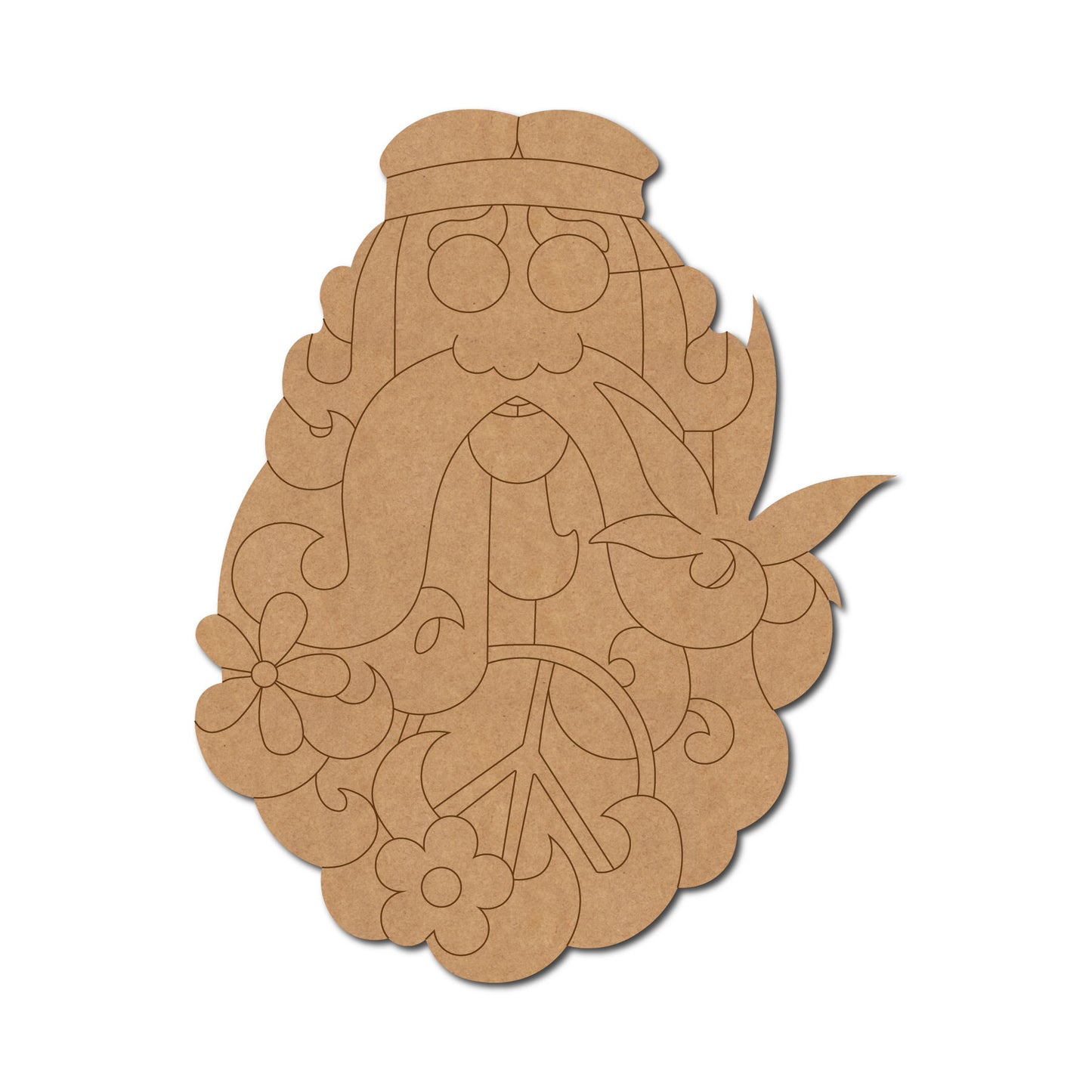 Hippie Man Pre Marked MDF Design 1