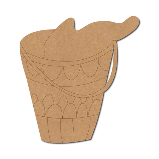 Holi Bucket Pre Marked MDF Design 1