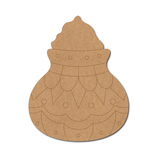 Holi Colour Matki Pre Marked MDF Design 1