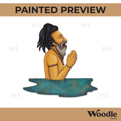 Holy River Dip Sadhu Pre Marked MDF Design 1