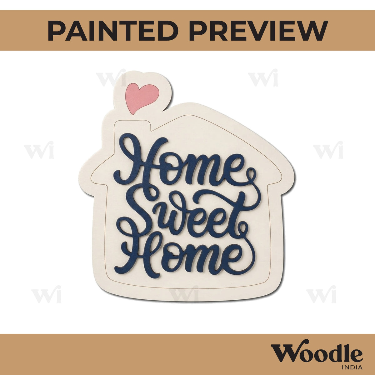Home Sweet Home Quote Pre Marked MDF Design 1