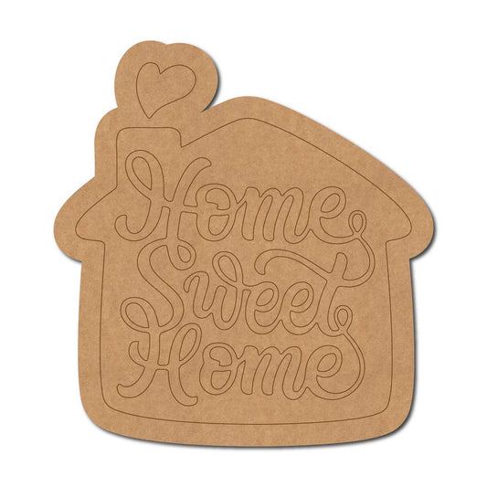 Home Sweet Home Quote Pre Marked MDF Design 1