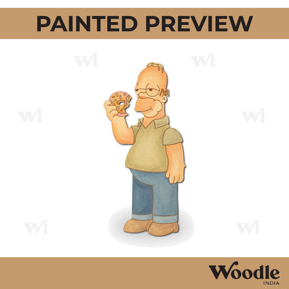 Homer The Simpsons Cartoon Pre Marked MDF Design 1