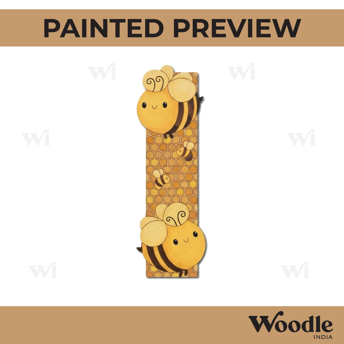 Honey Bee Bookmark Pre Marked MDF Design 1