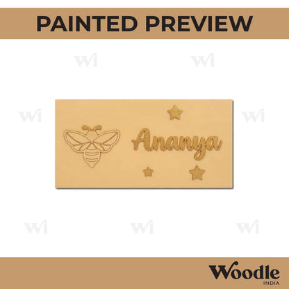 Honey Bee Kids Nameplate MDF Design 1