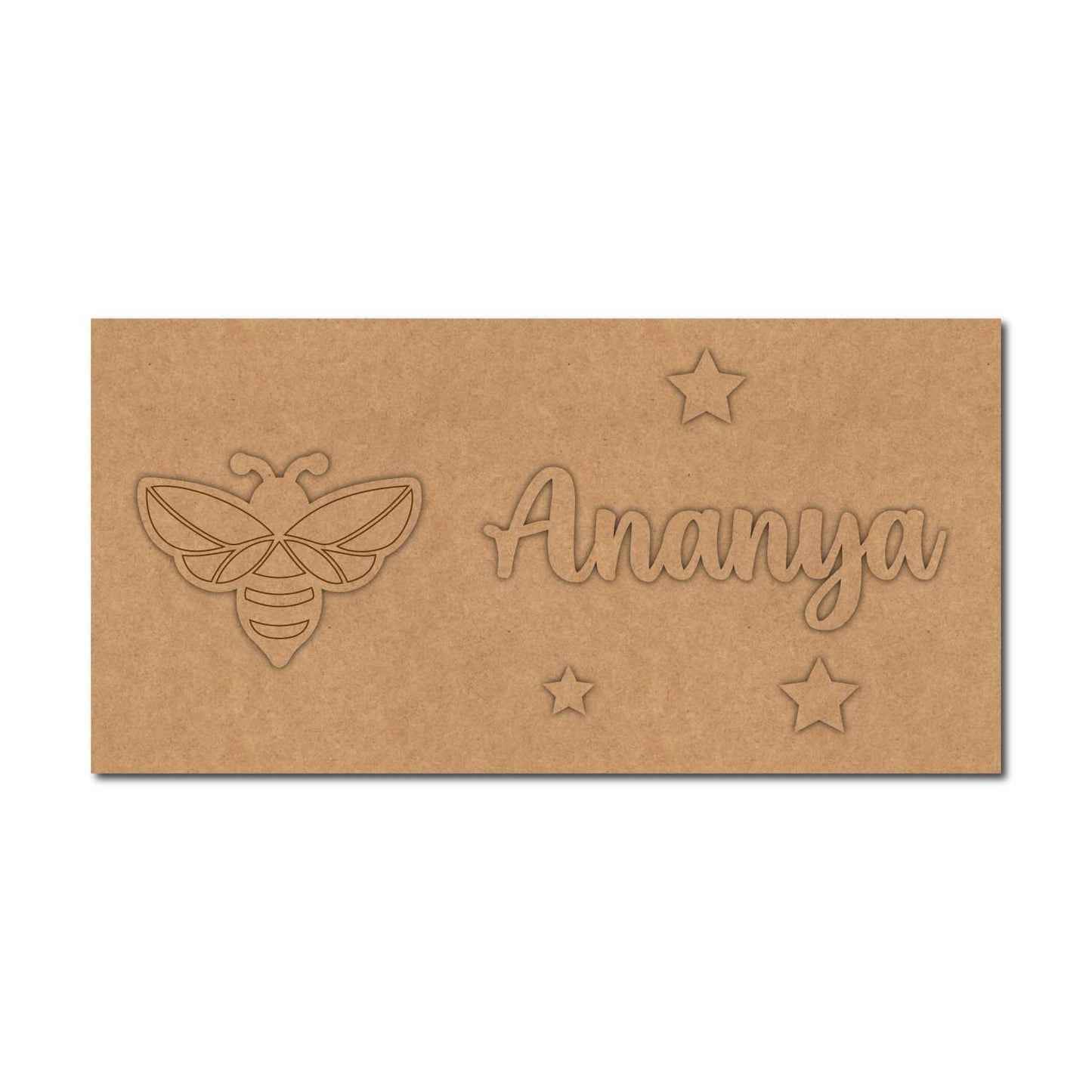 Honey Bee Kids Nameplate MDF Design 1