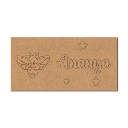Honey Bee Kids Nameplate MDF Design 1