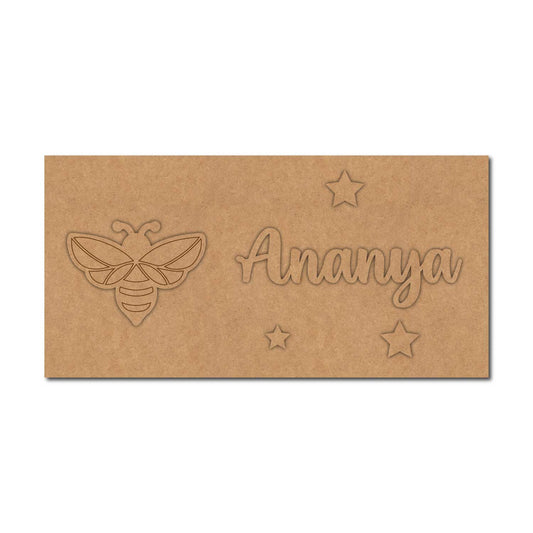 Honey Bee Kids Nameplate MDF Design 1