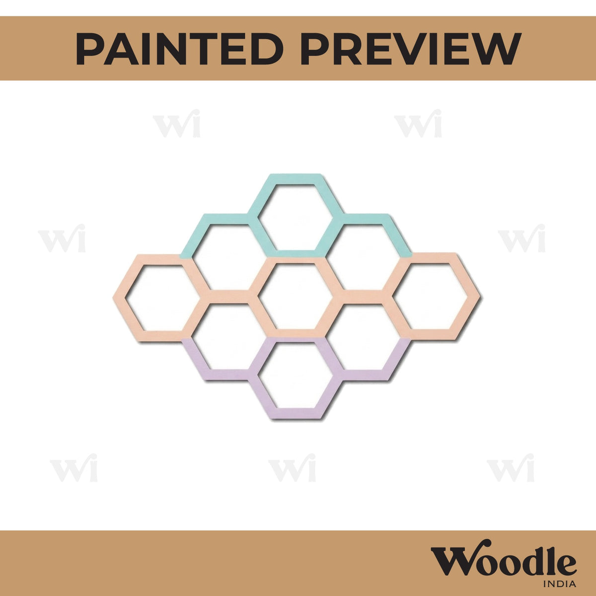 Honeycomb Hexagon Cutout MDF Design 1