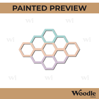 Honeycomb Hexagon Cutout MDF Design 1