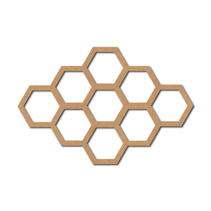 Honeycomb Hexagon Cutout MDF Design 1