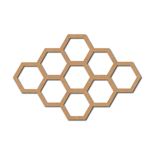 Honeycomb Hexagon Cutout MDF Design 1