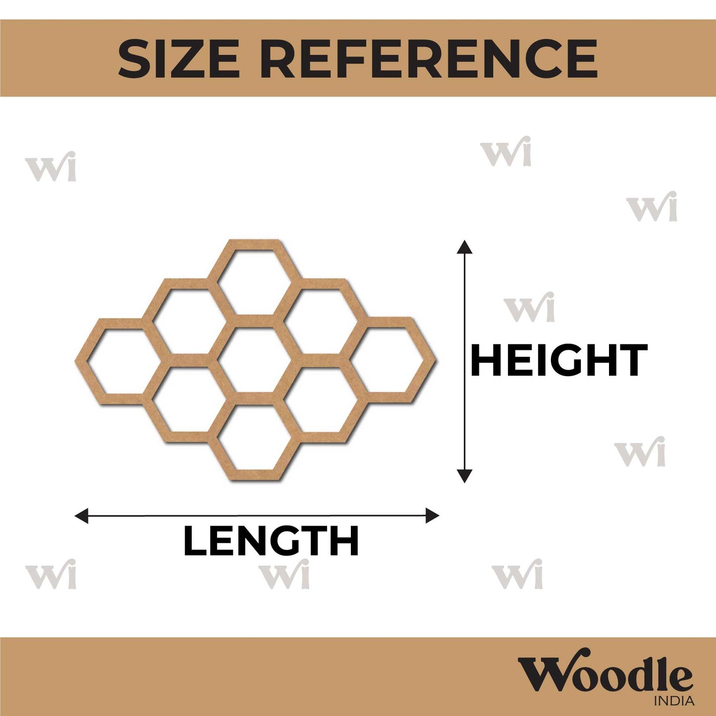 Honeycomb Hexagon Cutout MDF Design 1