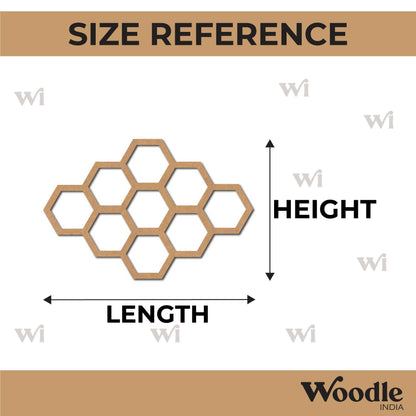 Honeycomb Hexagon Cutout MDF Design 1