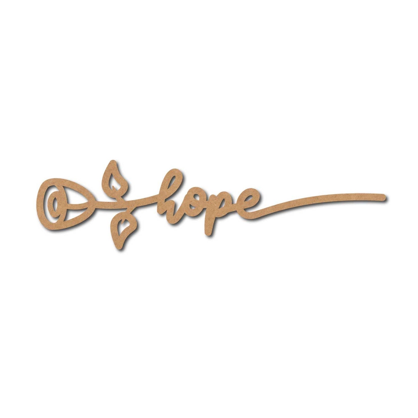 Hope Text Flower Cutout MDF Design 1