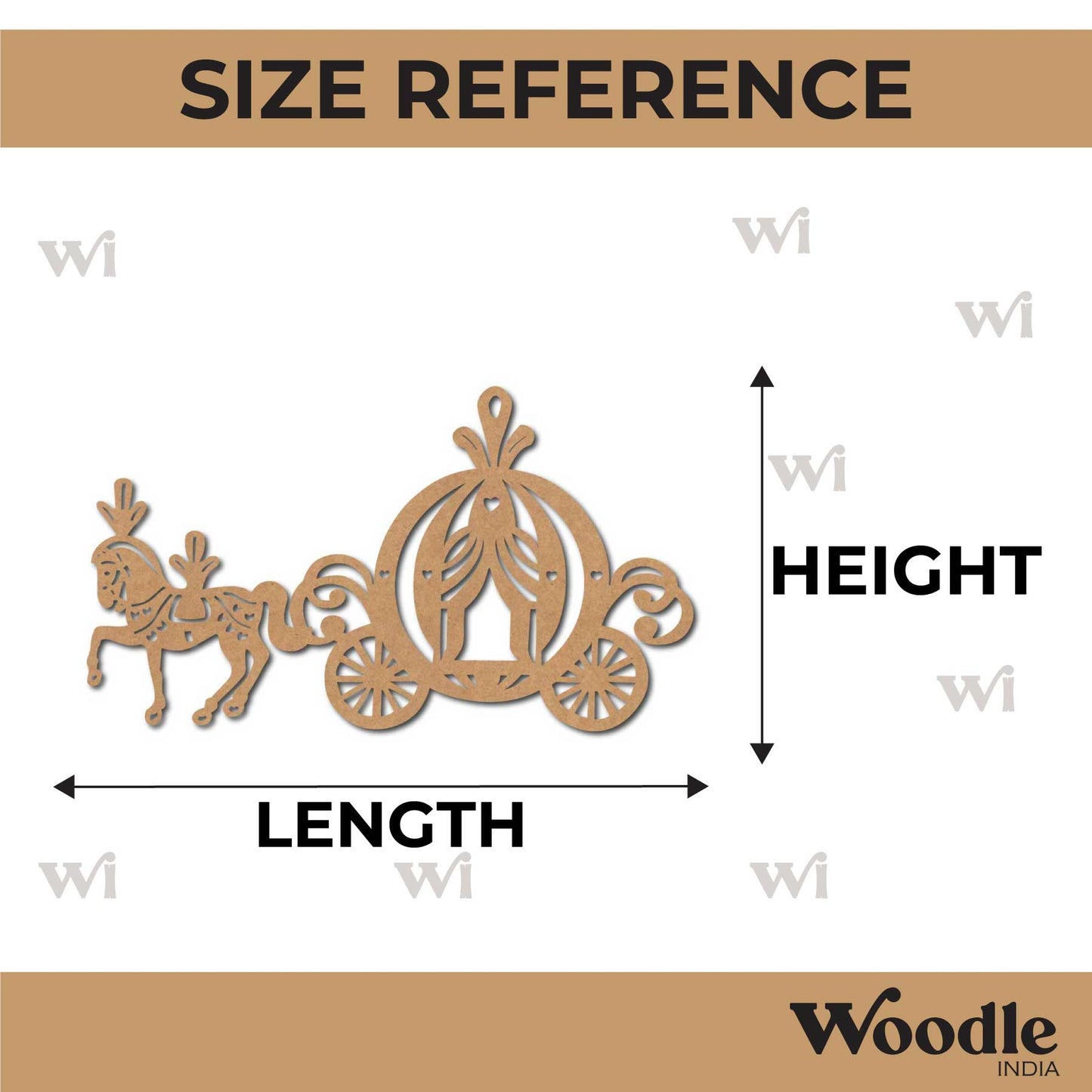 Horse Carriage Cutout MDF Design 1