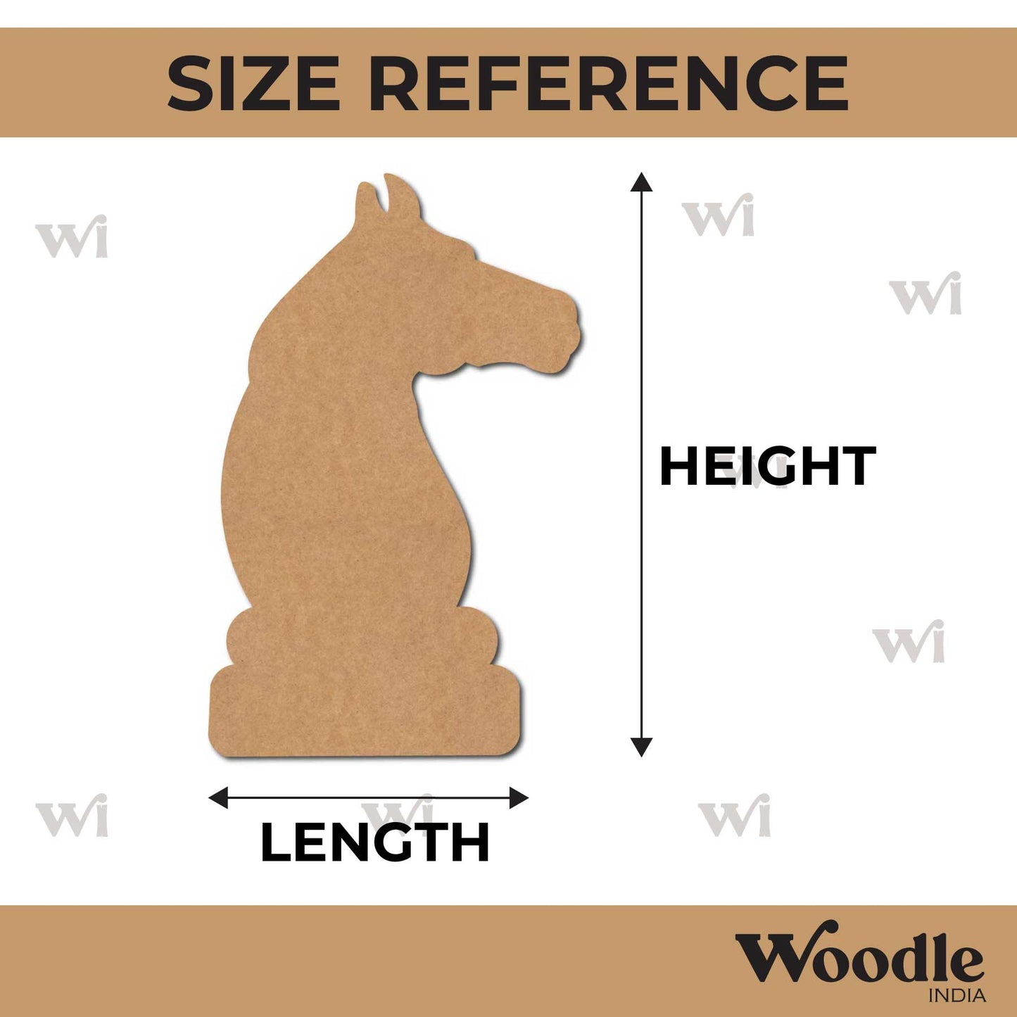 Horse Chess Cutout MDF Design 1