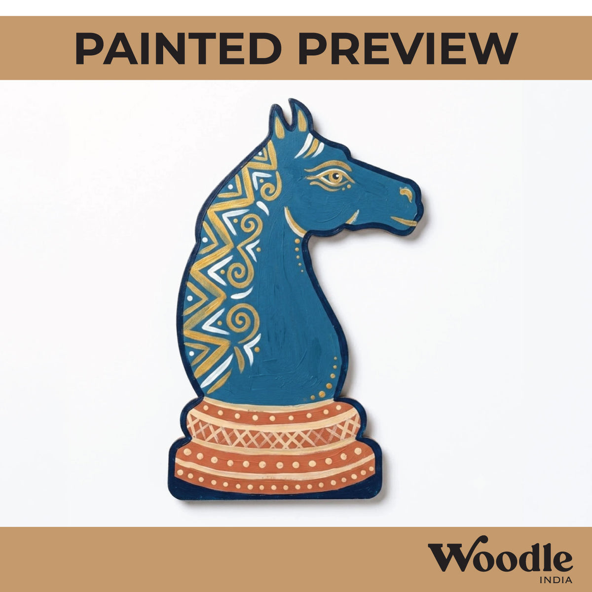 Horse Chess Cutout MDF Design 1
