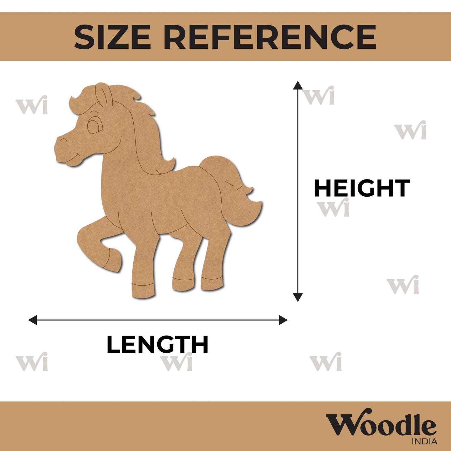 Horse Pre Marked MDF Design 3
