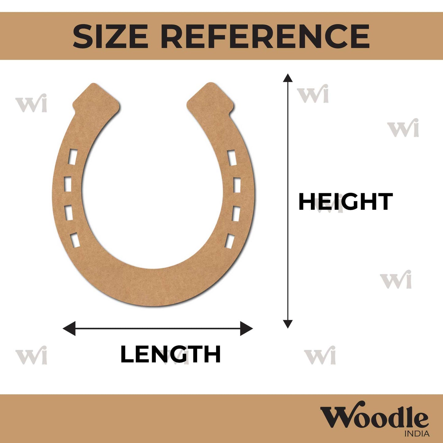 Horse Shoe Ring Cutout MDF Design 1