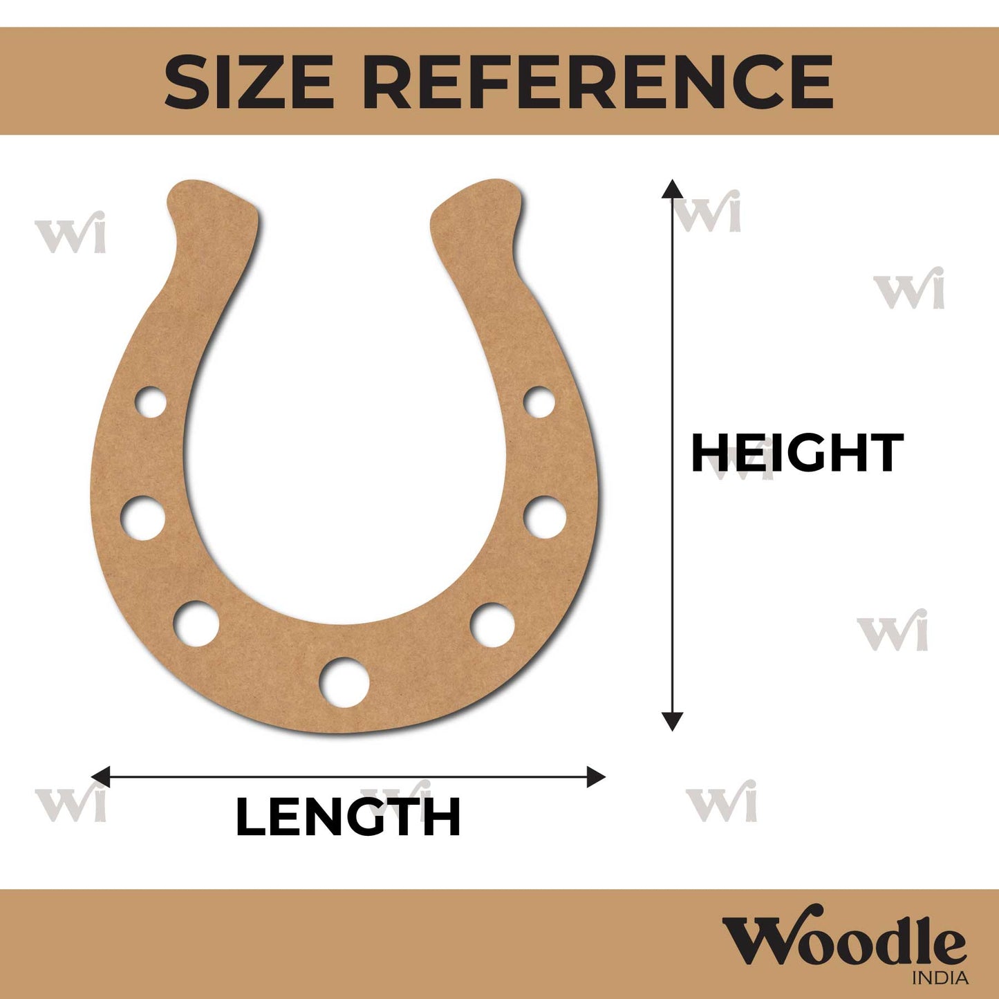 Horse Shoe Ring Cutout MDF Design 2