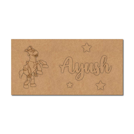 Horse Toy Story Kids Nameplate MDF Design 1