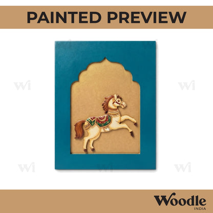 Horse Jharokha Pre Marked MDF Design 1