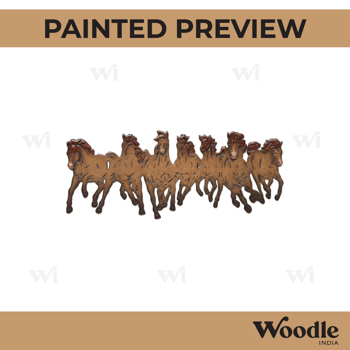Horses Base Cutout MDF Design 2