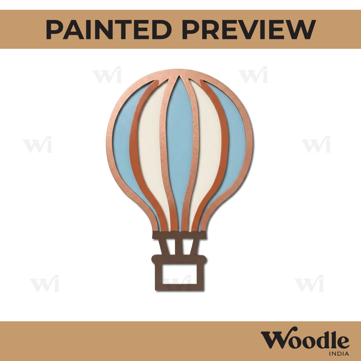 Hot Air Balloon Cutout MDF Design 2