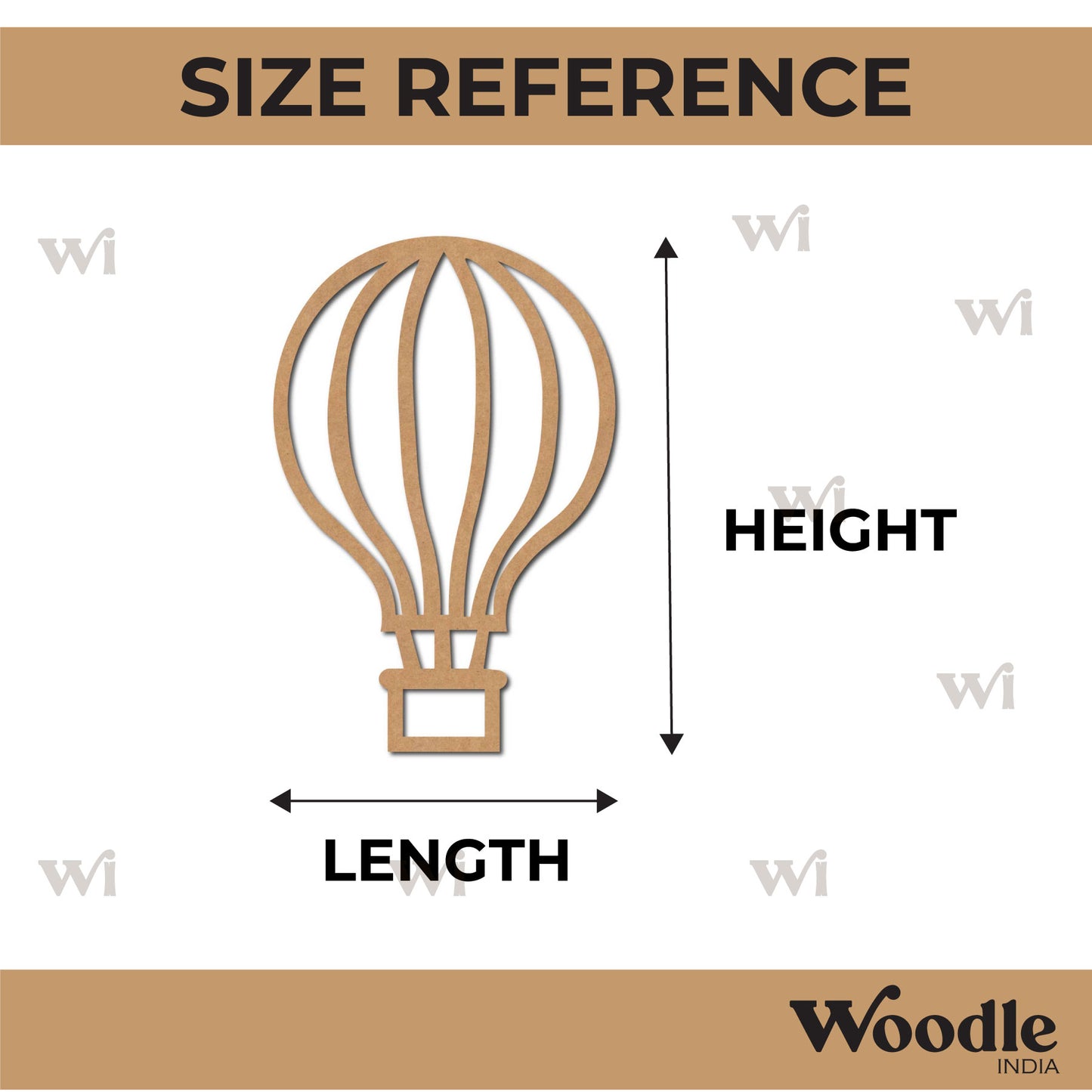 Hot Air Balloon Cutout MDF Design 2