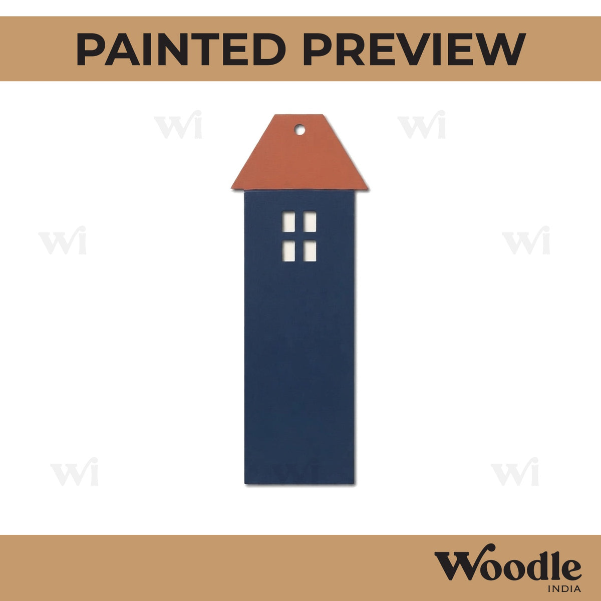 House Bookmark MDF Design 1
