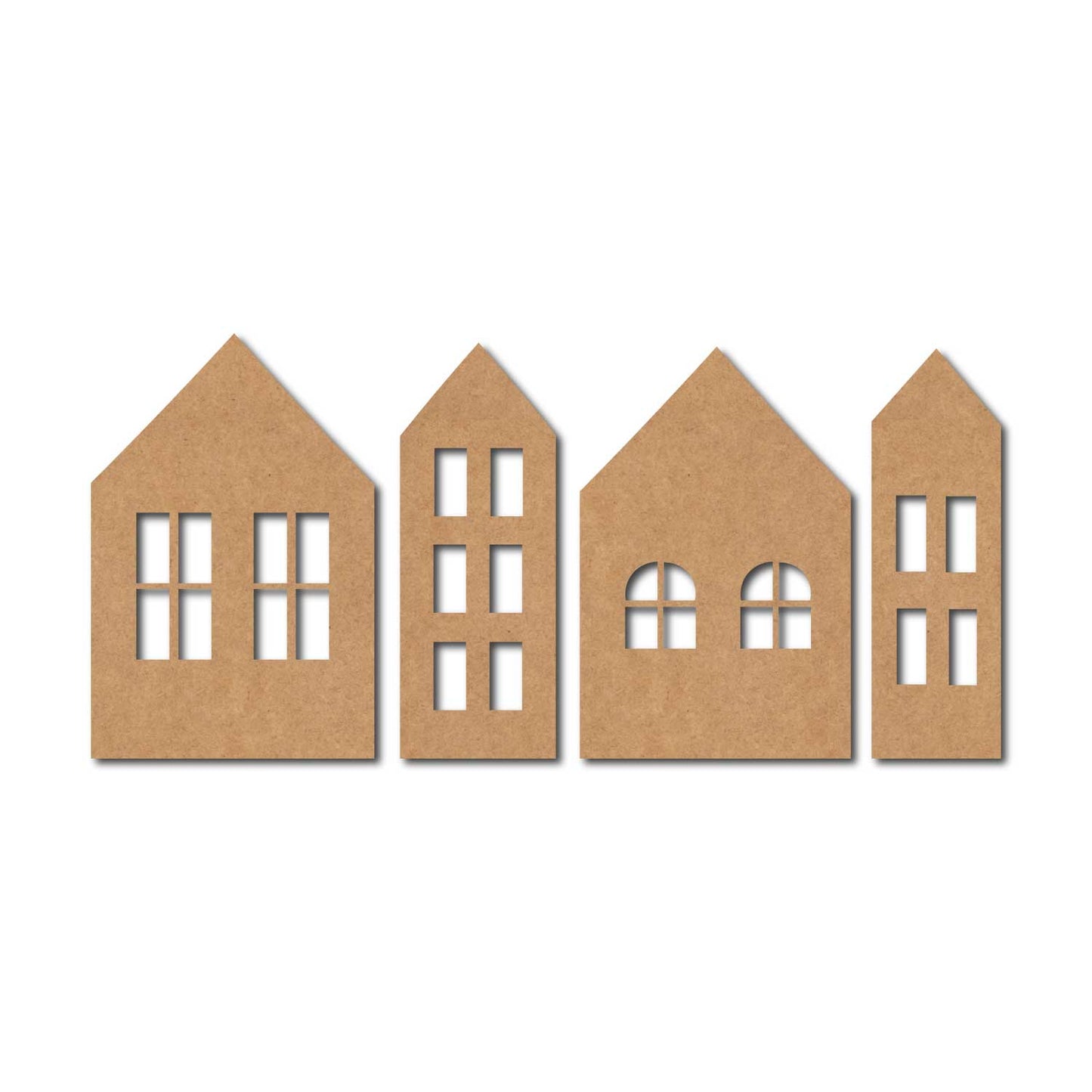 Houses Set Cutout MDF Design 1