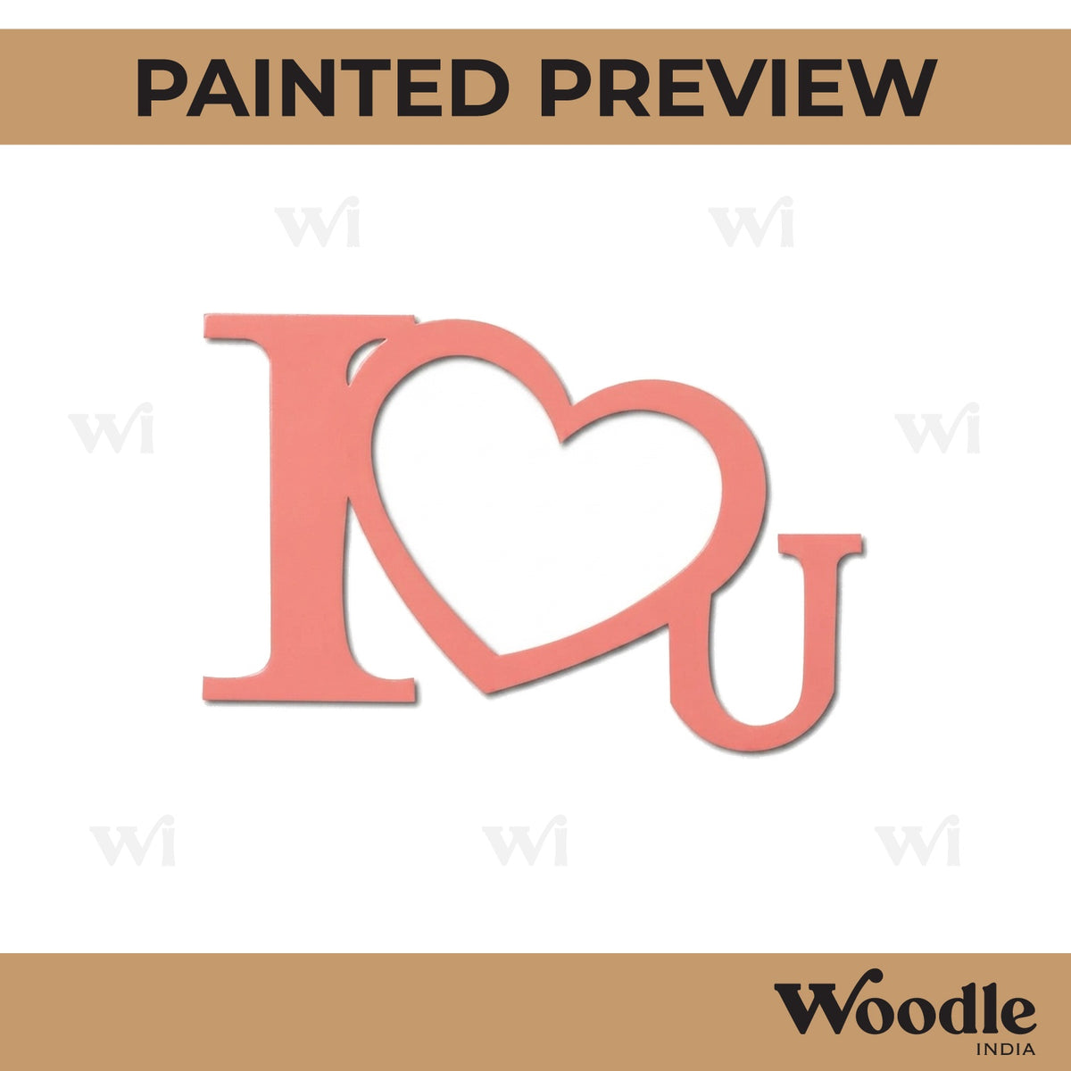 I Love You Cutout MDF Design 1