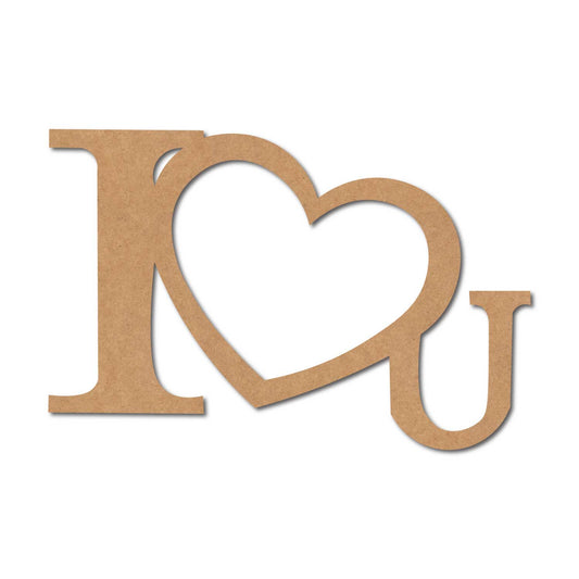 I Love You Cutout MDF Design 1