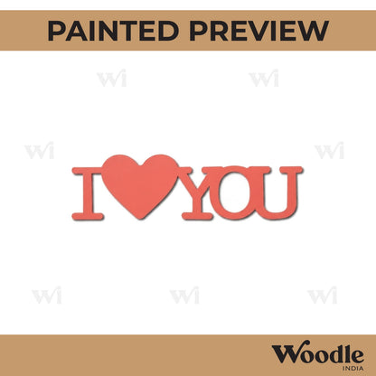 I Love You Cutout MDF Design 2
