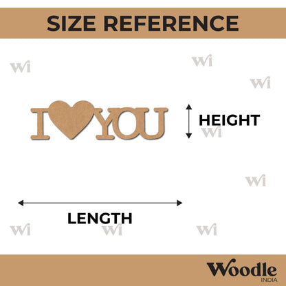 I Love You Cutout MDF Design 2