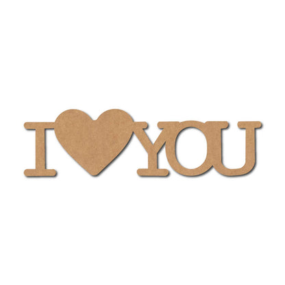 I Love You Cutout MDF Design 2