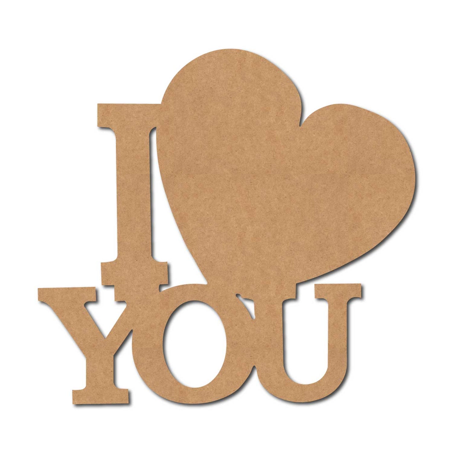 I Love You Cutout MDF Design 3