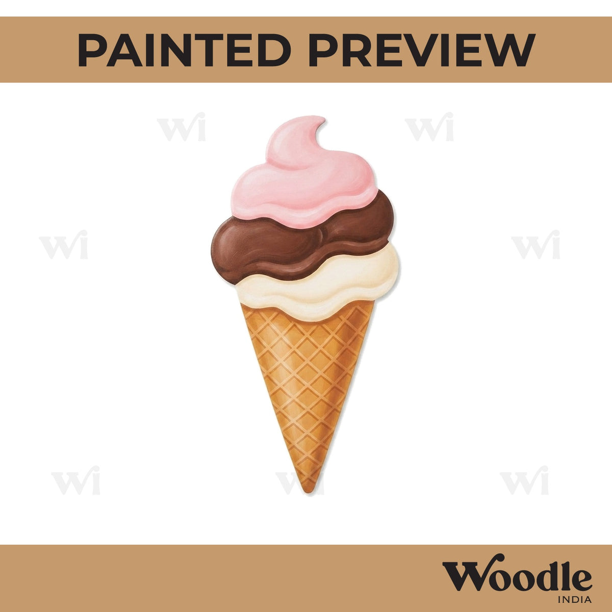 Ice Cream Cutout MDF Design 2
