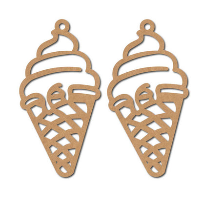 Ice Cream Earrings MDF Design 1